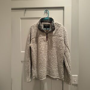 True Grit Men's Cream Zip Up Sweater